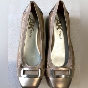 AK Sport Gold Shimmery Flats - NWOB